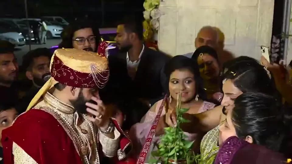 Frame from a Sindhu Studio wedding film